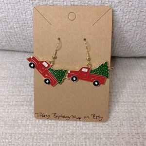 Christmas Truck and Christmas Tree Earrings NWT Hypoallergenic